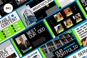 Black Architecture Power Point, a Presentation Template by graphicook