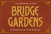 Bridge Gardens - Modern Vintage, a Serif Font by Letterhend Studio (Thumbnail 1 of 9)