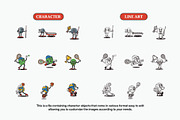 Retro Ball Character Illustration, a Sport Illustration by Decoconio Design (Thumbnail 3 of 6)