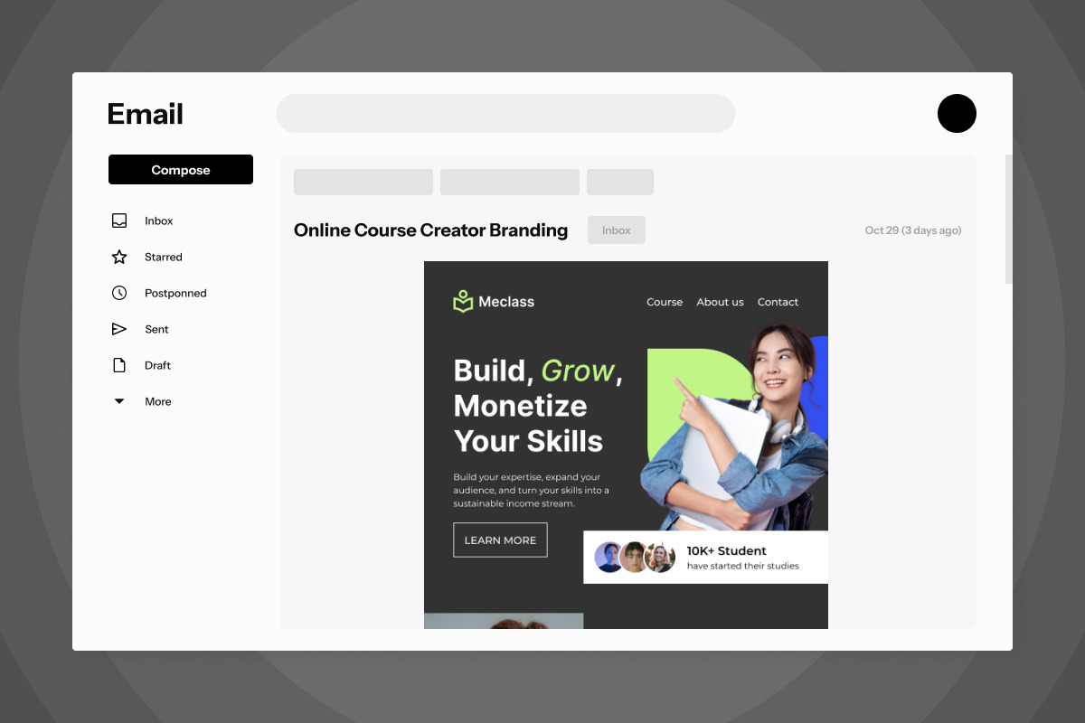 Meclass Email Newsletter Courses, a Marketing Template by twinstd (Photo 5 of 5)