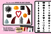 Procreate Spike Metal Stamp Brushes, a Brush Add-On by Revabrush (Thumbnail 6 of 7)