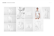 Silk Short-sleeve Pyjama Mockup Set, a Bottom Mockup by creatsy5 (Thumbnail 2 of 12)