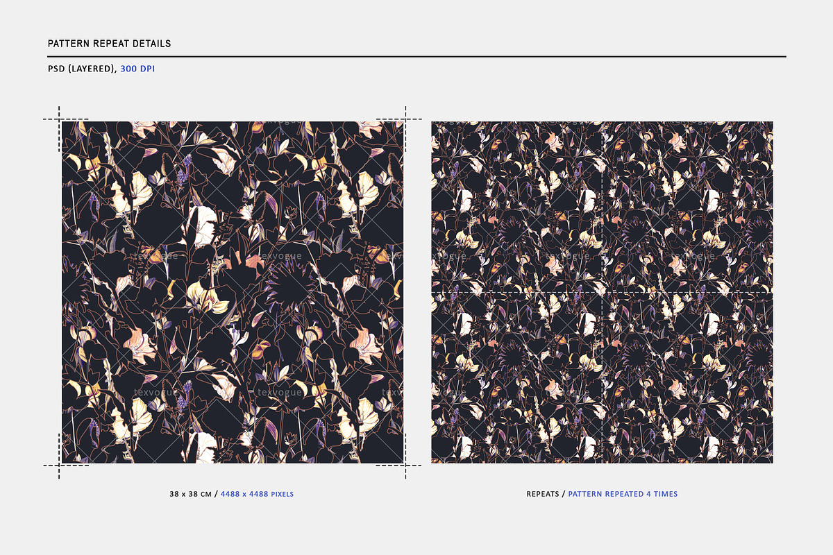 Jungle Bloom - Seamless Patterns, a Pattern Graphic by texvogue (Photo 3 of 11)