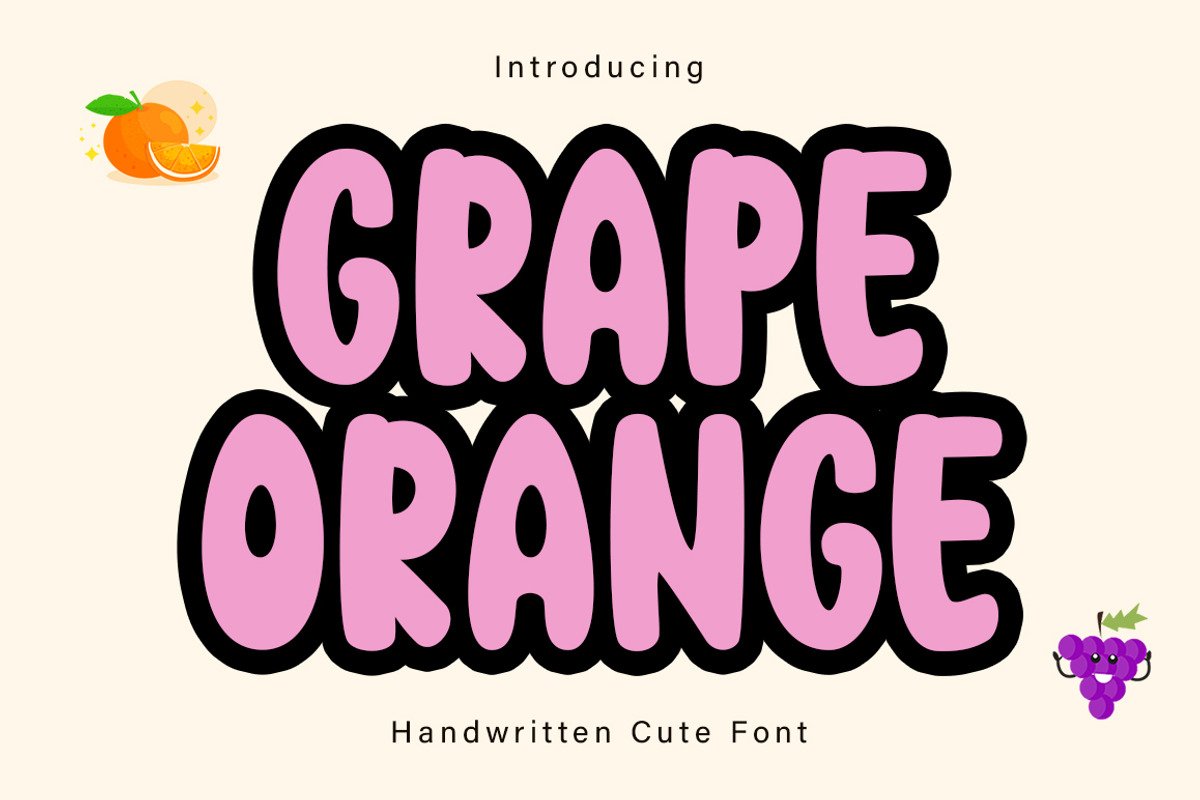 Grape Orange, a Sans Serif Font by DN Creative (Photo 1 of 7)