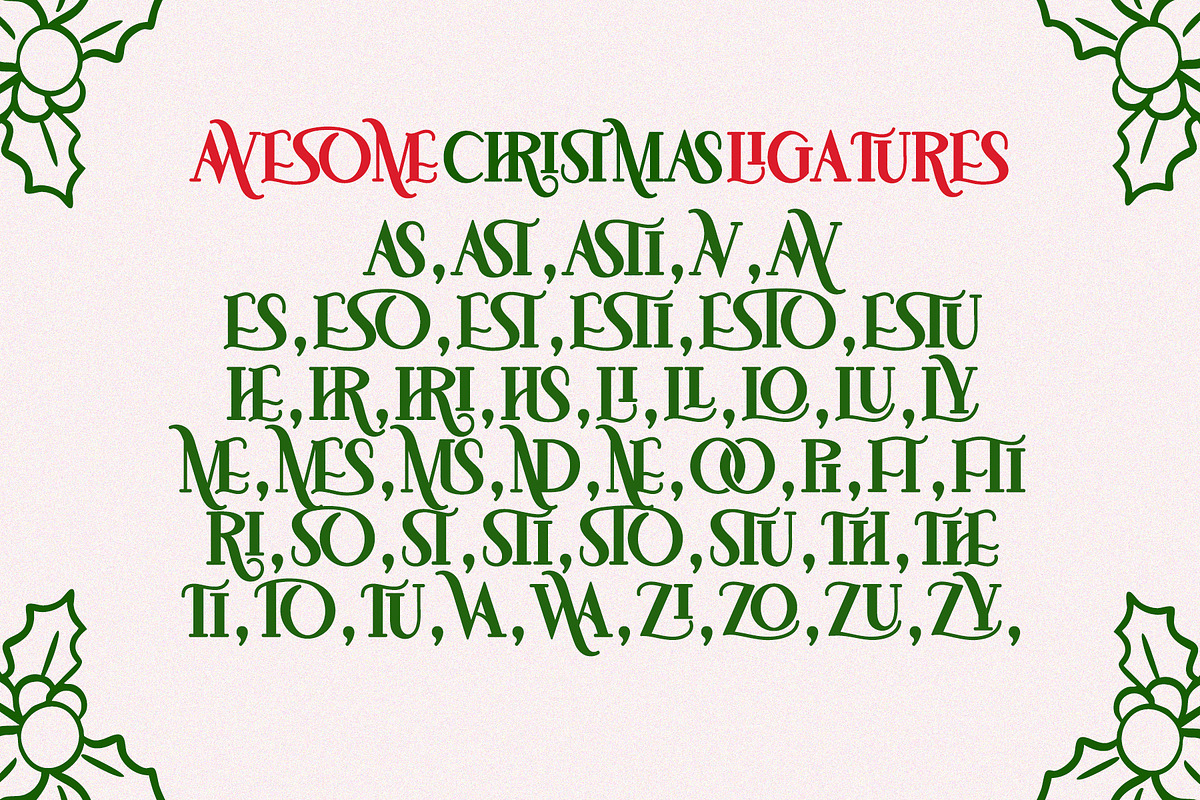 Awesome Christmas Display Serif Font, a Serif Font by Airotype (Photo 11 of 12)