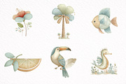 Whimsical Summer Clipart Bundle, an Illustration by DreamArtGraphic (Thumbnail 2 of 8)