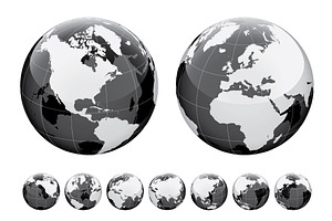 Globe and World map