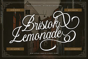 Bristok Lemonade - Cursive Script, a Script Font by Variatype (Thumbnail 1 of 15)
