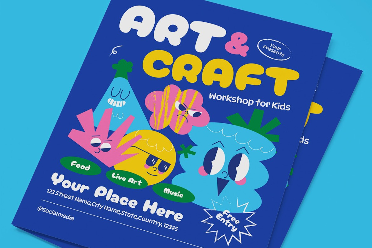 Art & Craft Workshop For Kids Flyer preview 2