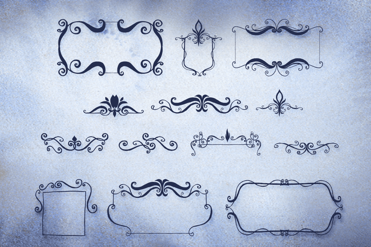 Blue Goblet Frames and Vignettes preview 5