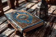 Holy Quran on wooden stand with lant, a Background Photo by shahsoft (Thumbnail 2 of 2)