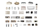 Bath Floor Plan Pack – Top Views, an Object Graphic by SketchBoyko (Thumbnail 6 of 8)