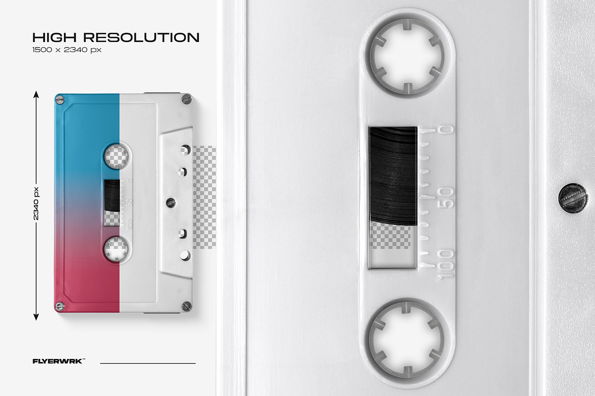 Cassette Mockup Bundle, a Product Mockup by FLYERWRK (Photo 9 of 16)