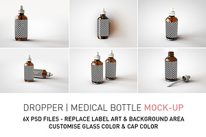 Amber Dropper Bottle Mock-Up