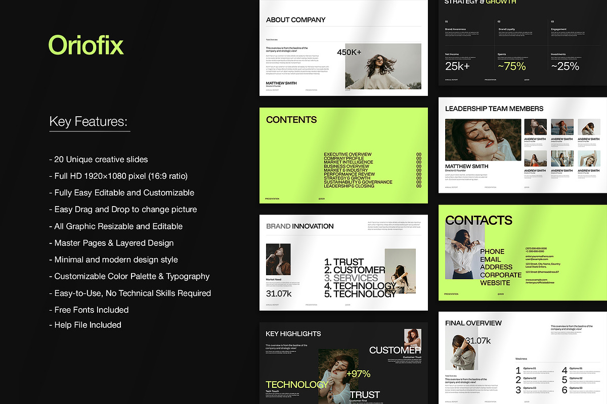 Annual Report Presentation Template, a Presentation Template by Oriofix (Photo 3 of 10)