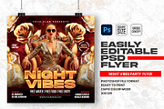 Night Vibes Party Flyer Template, a Flyer Template by Shajib Shikder (Thumbnail 1 of 2)
