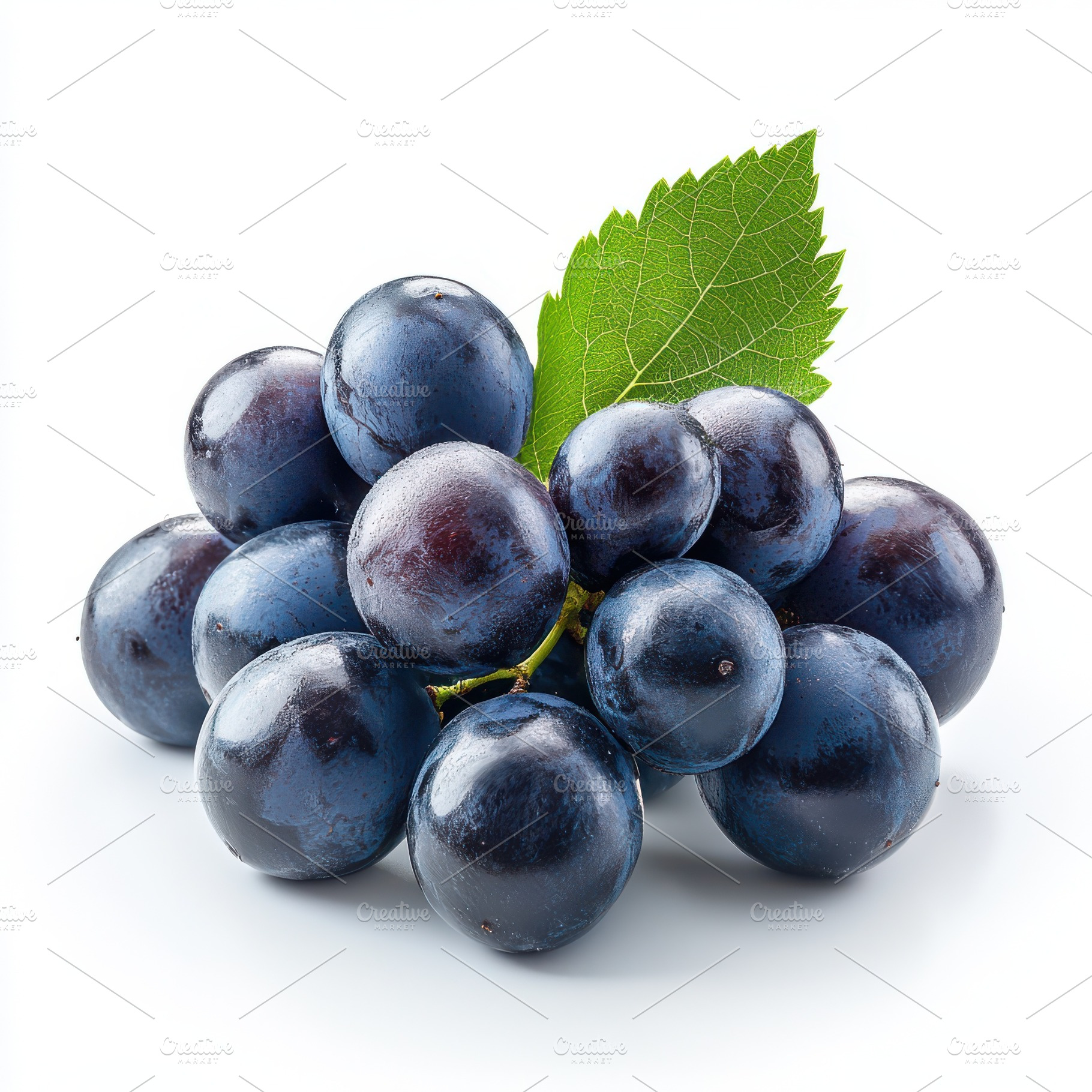 Fresh Blue Grapes with Water Drop is, a Background Photo by Pixeness Studio