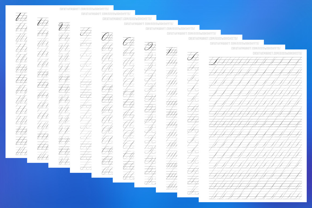 Basic strokes of Capital letters, a Stationery Template by Good Worksheets (Photo 2 of 3)