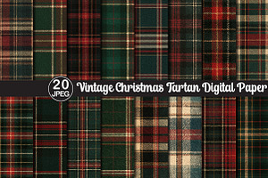 Vintage Christmas Tartan Paper