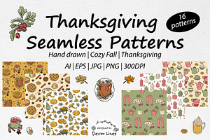 Thanksgiving Seamless Patterns