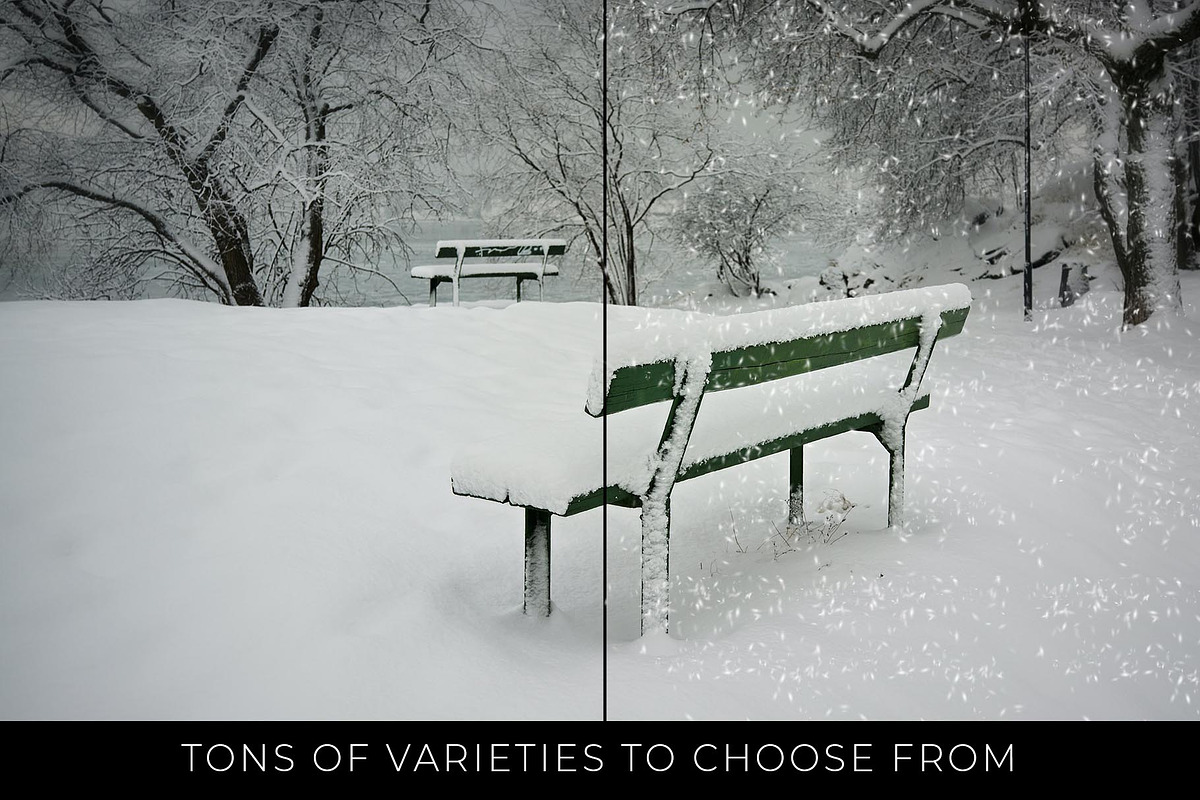 10 Realistic Photoshop Snow Brushes, a Brush Add-On by Dene Studios (Photo 7 of 8)