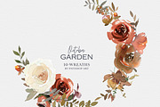 Fall Watercolor Floral Clipart Set, a Decorative Illustration by Patishop Art (Thumbnail 8 of 17)