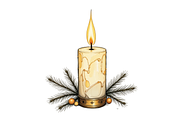 charming vintage Christmas clipart, a Seasonal Illustration by Creative design (Thumbnail 5 of 7)