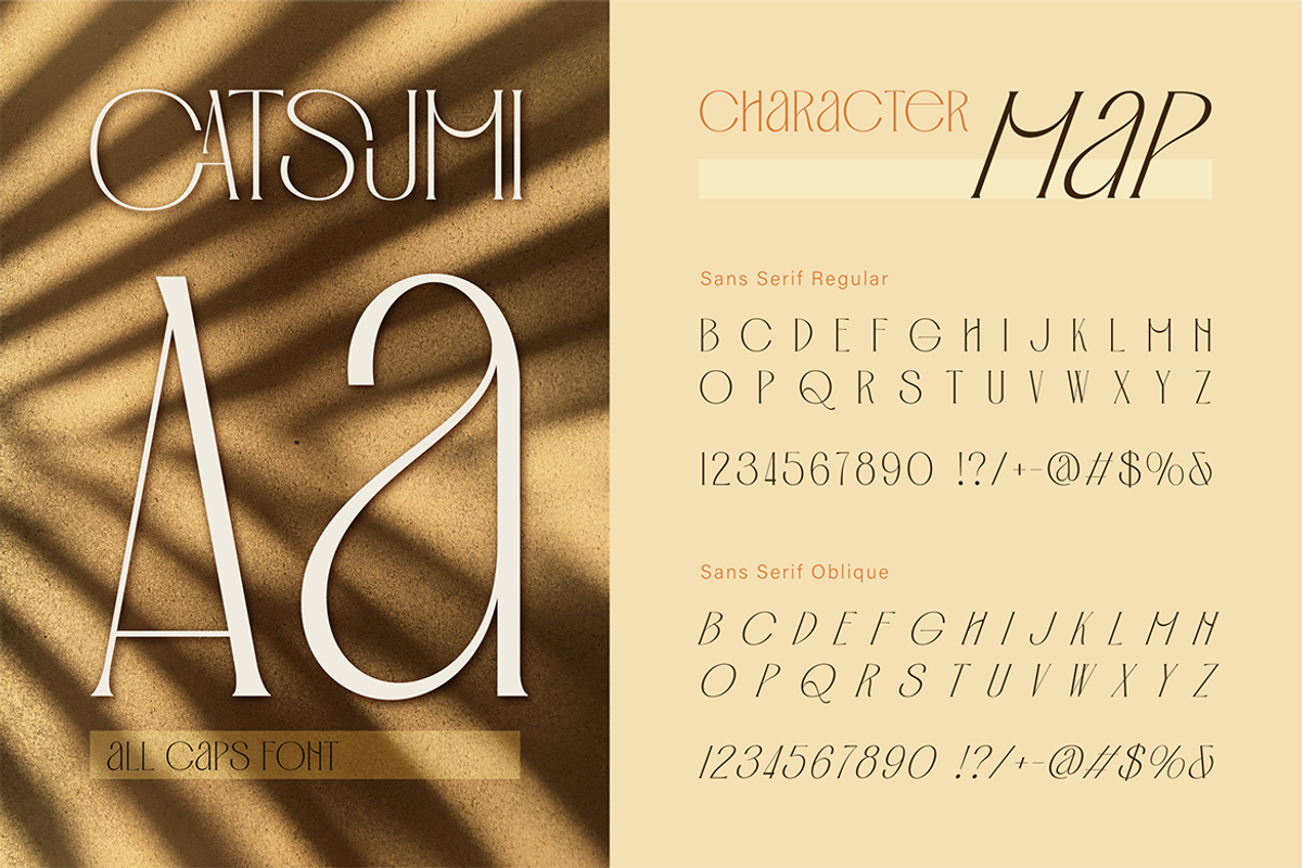 Catsumi - Elegant San Serif, a Sans Serif Font by Burntilldead (Photo 2 of 11)