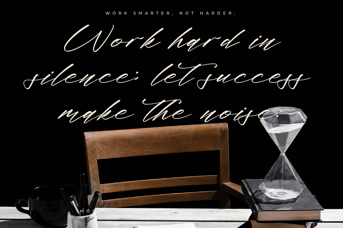 Midnight Realtime Modern Calligraphy, a Script Font by Letterena Studios Script (Photo 2 of 15)