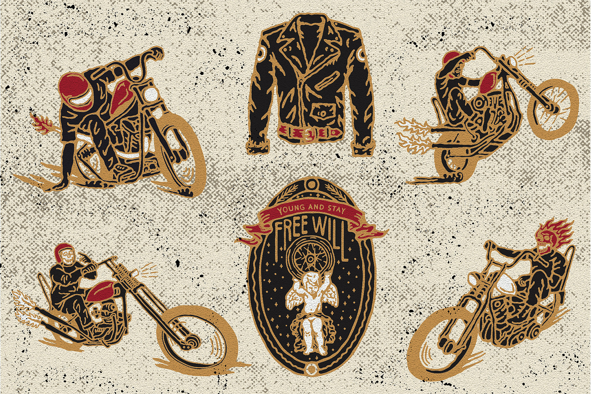 Motorcycle Chopper Illustration, a Graphic by AROKA (Photo 5 of 13)