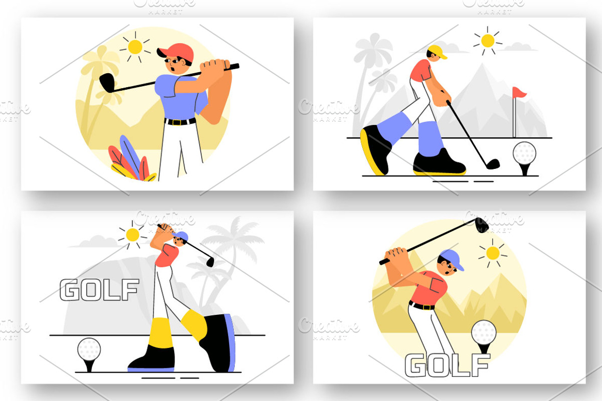 9 Golf Sport Illustration, a Sport Illustration by denayunebgt (Photo 2 of 3)