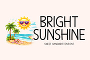Bright Sunshine Typeface, a Handwritten Font by Seemly Fonts (Thumbnail 1 of 5)
