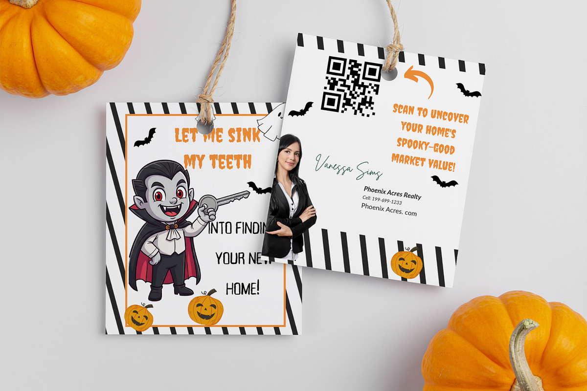 Realtor Halloween Pop-By Tag, a Print Template by SassyCorners (Photo 2 of 10)