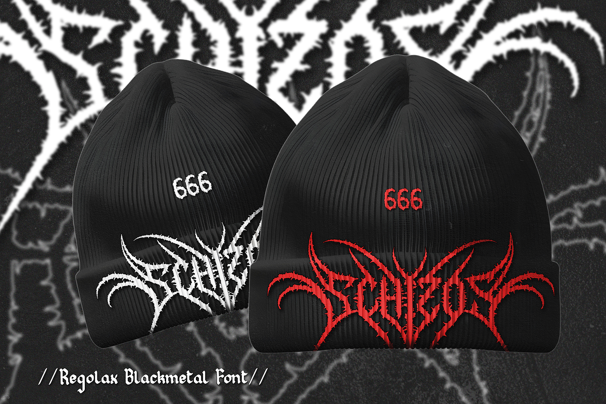 Regolax | Black Metal Font, a Blackletter Font by Denustudios (Photo 8 of 12)