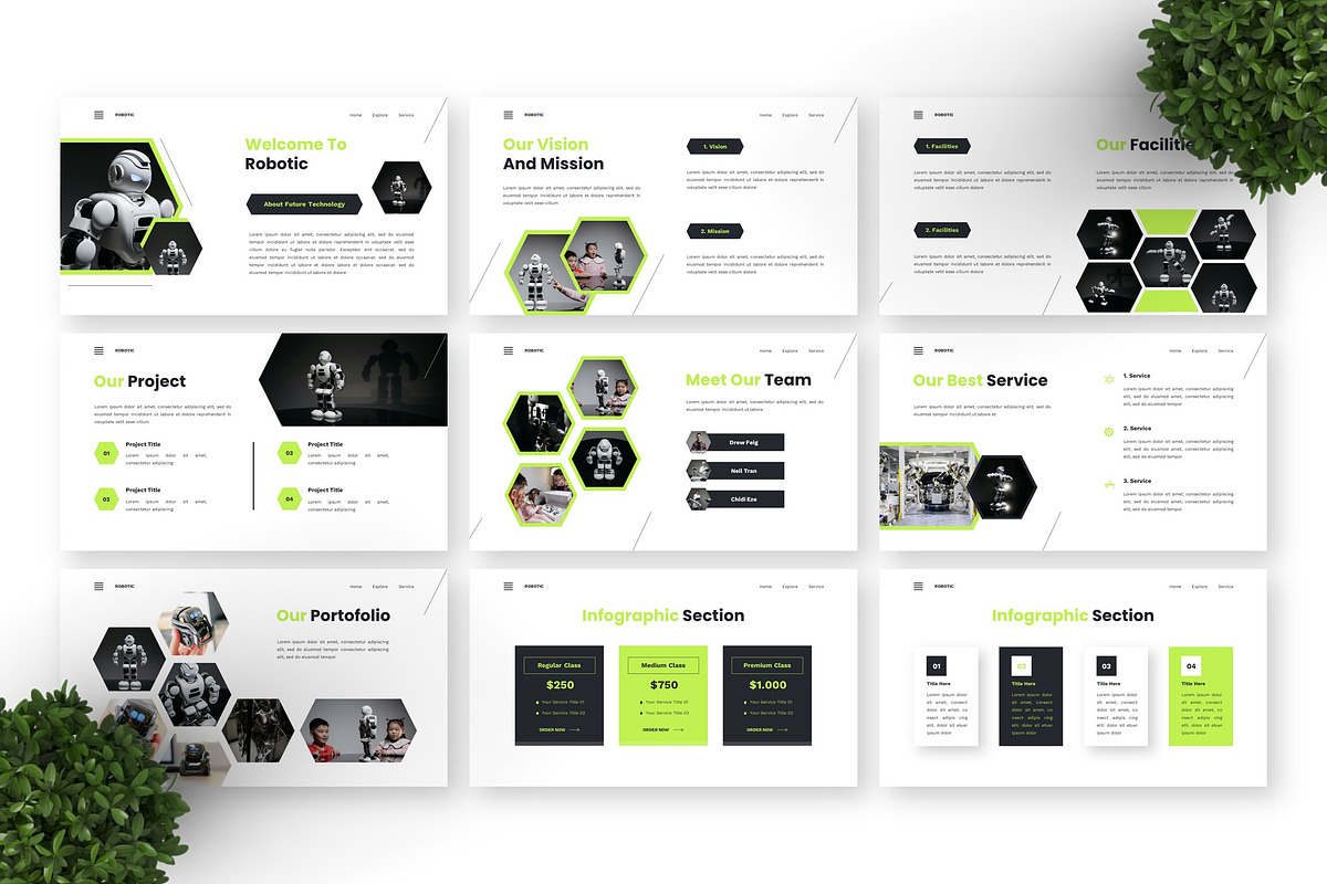 Robotic - Technology Powerpoint, a Presentation Template by Deepslide Studio (Photo 2 of 6)