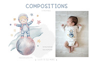 Watercolor Space Pastel Clipart Set, an Illustration by Alisles (Thumbnail 3 of 12)
