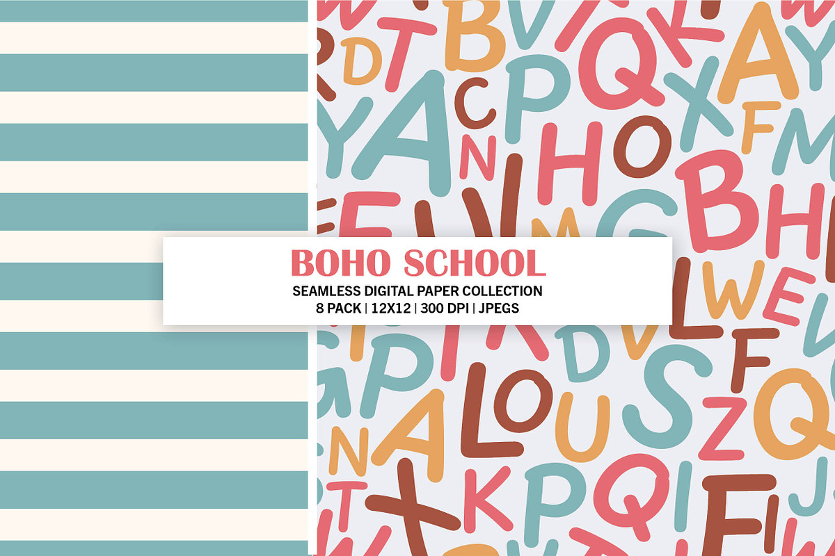 Boho School Seamless Digital Pattern, a Pattern Graphic by Alanna Messina Design Co (Photo 5 of 9)