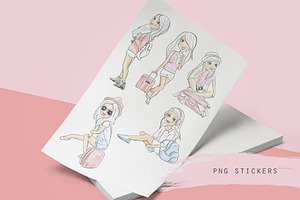 Travel girl illustrations
