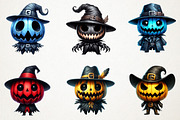 Creepy Character Halloween Pumpkin P, an Illustration by RobertsArt (Thumbnail 5 of 7)