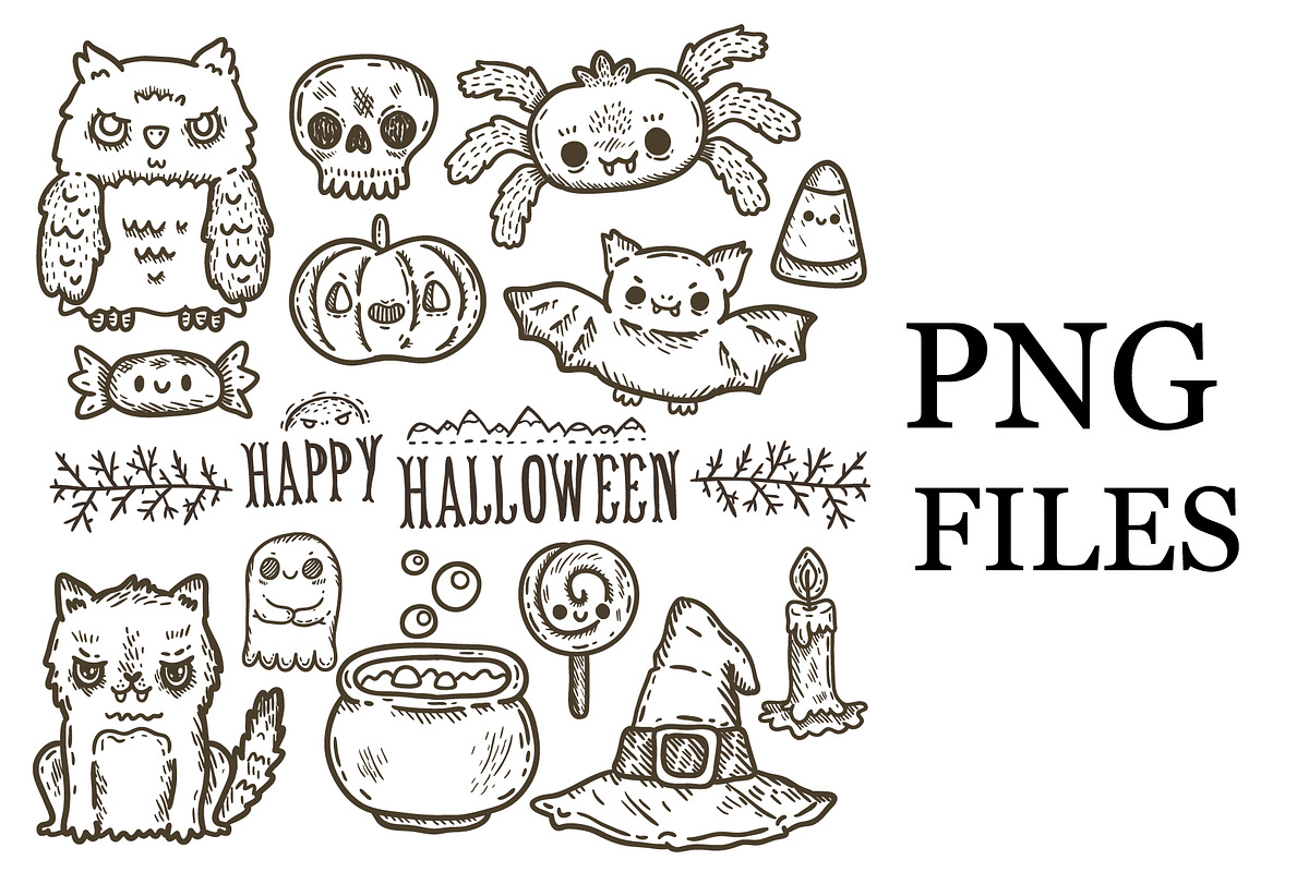 Halloween PNG, an Illustration by kostolom3ooo (Photo 1 of 2)