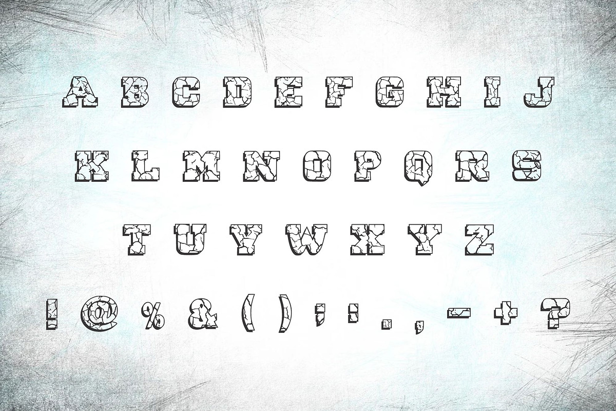 Crack Effect font, a Slab Serif Font by Limited.studio (Photo 5 of 5)