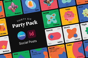 Party Social Kit | 50% Off, a Social Media Template by Cueco