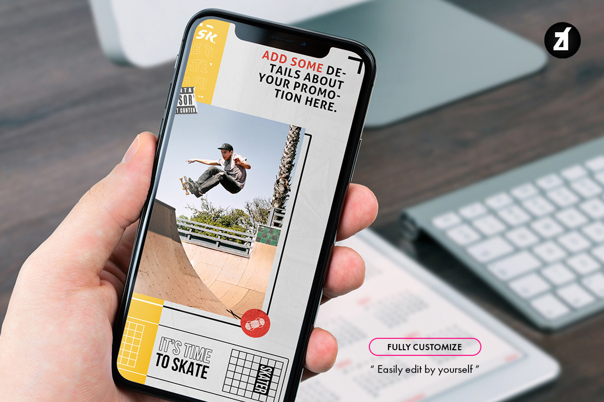 SK8 instagram graphic template, a Social Media Template by Chanut is industries (Photo 8 of 8)