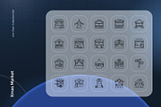 Xmas Market Icon Set, an Outline Icon by Nathaya Studio (Thumbnail 2 of 2)