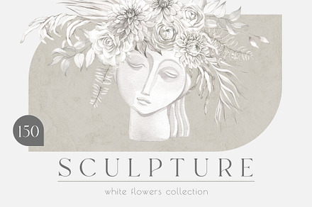 SCULPTURE White flowers collection