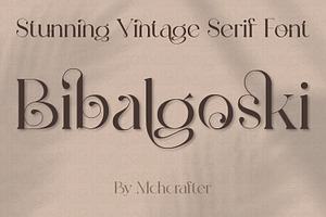 Bibalgoski | Modern Serif Font