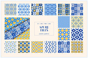 Azure Tiles Patterns & Brushes, a Pattern Graphic by Marish (Thumbnail 3 of 9)