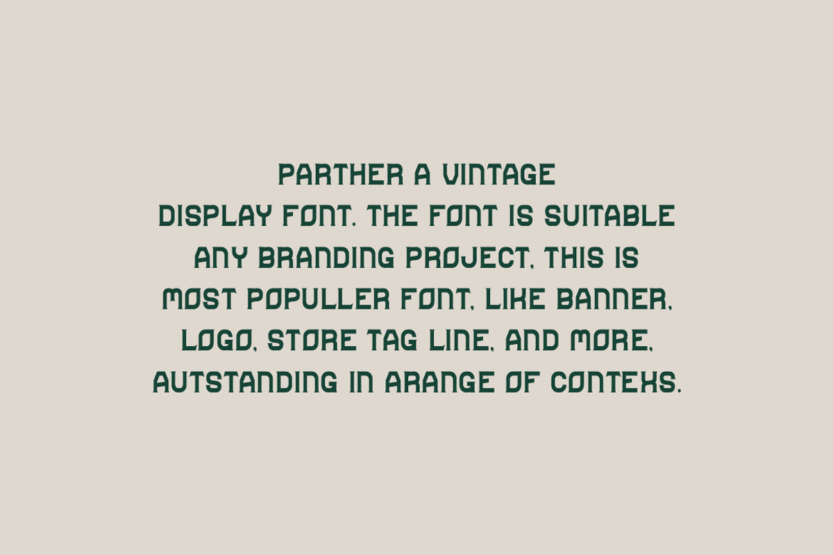 Parther- Vintage Font, a Serif Font by Iqsiart Studio (Photo 4 of 7)