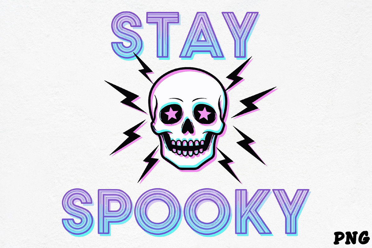 Stay Spooky Skull Design SVG, an Illustration by CrexoraLab (Photo 1 of 4)
