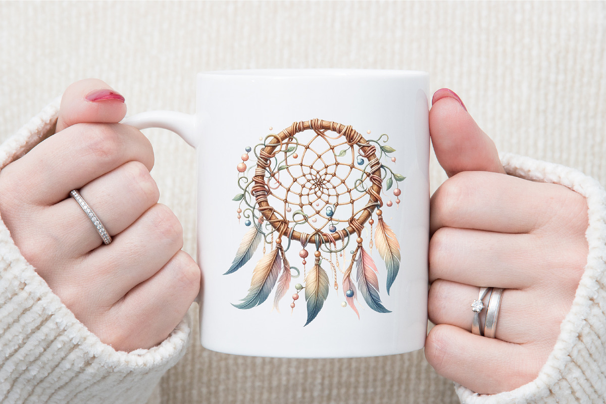 Watercolor Boho Dreamcatcher Clipart, an Illustration by Sublimation Artist (Photo 5 of 6)